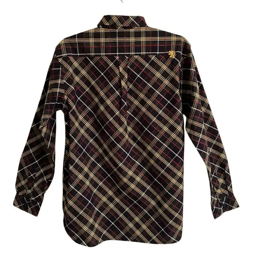 Y2K Tommy‎ Hilfiger Button Up Plaid Shirt Boys L Preppy Vintage